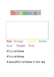 English Worksheet: The rainbow song