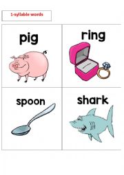 English Worksheet: Syllables sorting 