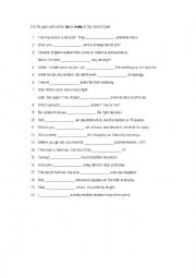 English Worksheet: MAKE OR DO