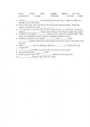 English Worksheet: The skier