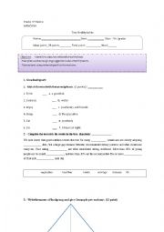 English Worksheet: test 