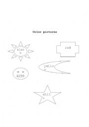 English Worksheet: colour