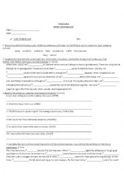 English Worksheet: Exam upper intermediate