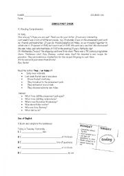 English Worksheet: Simple Past Revision