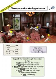 English Worksheet: Investigate a crime scene 