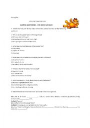 English Worksheet: GARFIELD AND FRIENDS  THE GREAT GATAWAY