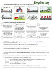 English Worksheet: Aluminium cans Recycling Loop