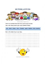 English Worksheet: Superlatives
