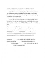 English Worksheet: Simple Past Exercise