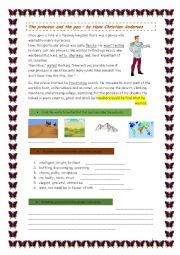 English Worksheet: the princess and the pea