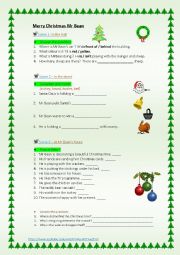 English Worksheet: merry christmas Mr Bean