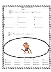 English Worksheet: School Things