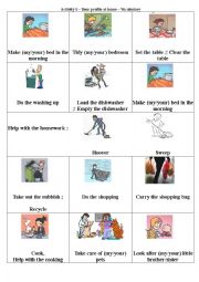 English Worksheet: Household chores - Vocabulary