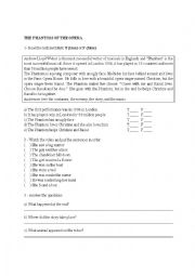 English Worksheet: Phantom of the opera