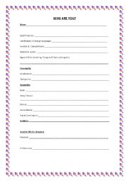 English Worksheet: Student 