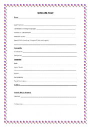 English Worksheet: Student 