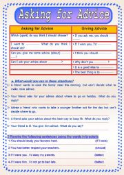 English Worksheet: Asking for Advice