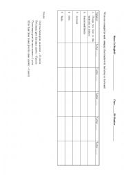 English Worksheet: Categories game