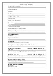 English Worksheet: FUTURE TENSES