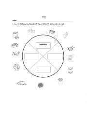 English Worksheet: Meals 