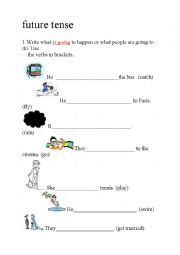 English Worksheet: to be going to