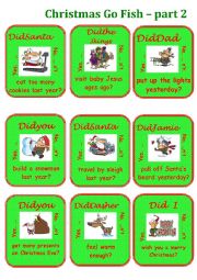 English Worksheet: Christmas Go Fish - part 2