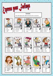 English Worksheet: feelings and emotions