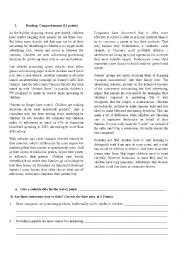 English Worksheet: reading comprehension dedicated to business english students