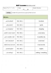 English Worksheet: Find Someone Who ... with a Twist! Did you ... during break?