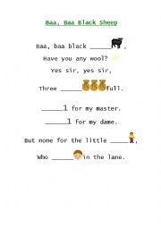 Baa, Baa, Black Sheep song