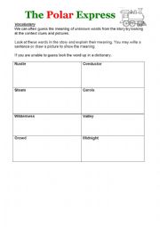 English Worksheet: the Polar express