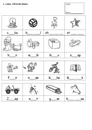 English Worksheet: vowels