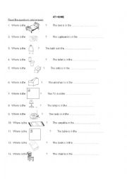 English Worksheet: Furniture Survey