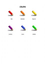 English Worksheet: COLORS