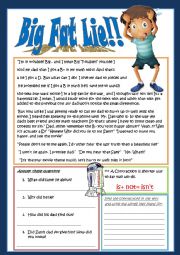 English Worksheet: Big Fat Lie!