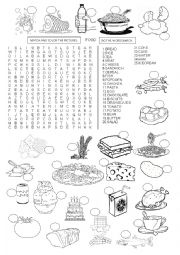 FOOD - WORDSEARCH