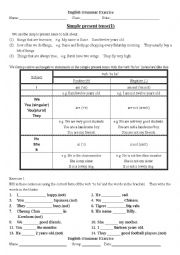 English Worksheet: Simple Present