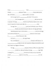 English Worksheet: A Christmas Carol Simple Past Tense 