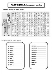 English Worksheet: IRREGULAR VERBS