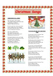 English Worksheet: Christmas Songs