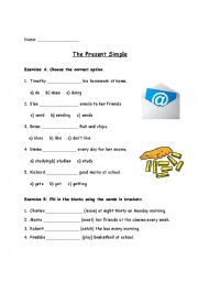 English Worksheet: The present simple