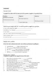 English Worksheet: Past simple practice exercises