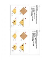 English Worksheet: Origami dog 