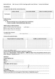 English Worksheet: At the travel agency