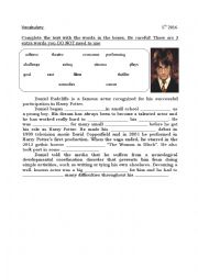 English Worksheet: Harry Potter