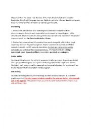 English Worksheet: Characters traits of a winner