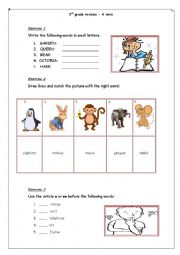 English Worksheet: 3rd grade-vocabulary revision-A term