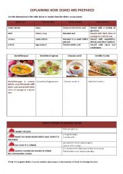English Worksheet: tourism - Explaining how dishes are prepared