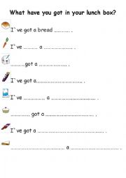 English Worksheet: have got (food)