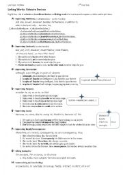 English Worksheet: Linking words